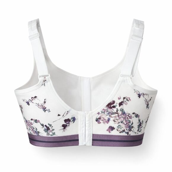 CACIQUE FLORAL PRINT UNLINED WIRE FREE FULL COVERAGE EVERYDAY ADJUSTABLE BRA - Picture 2 of 7